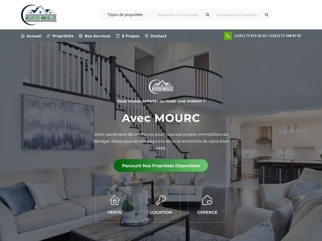 Aperçu du projet Mourchid Immobilier réalisé par Kamus SARL